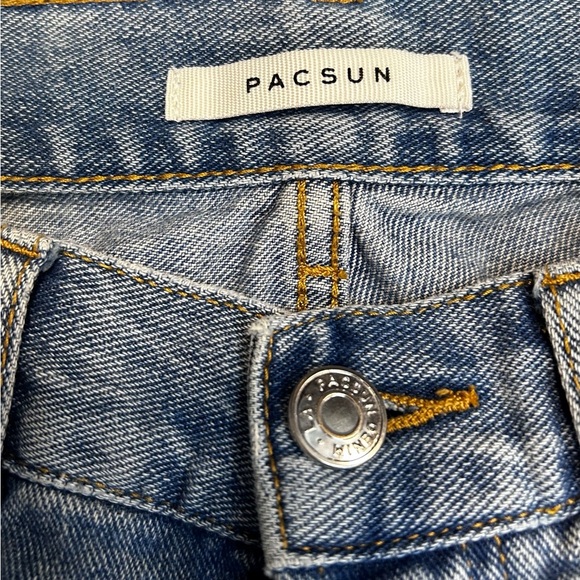 PacSun Ultra High Rise Slim Fit Patchwork Denim Jeans Size 25 90’s Y2K Boho - Picture 2 of 5